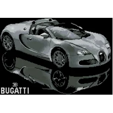 ФЧК-2021 Серебристая Бугатти. Схема для вышивки бисером Феникс