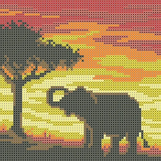 ФПК-5016 Закат в прериях. Схема для вышивки бисером Феникс