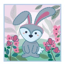 ТВ-0013 Зайчик. Набор для вышивания картины хлопковыми нитками. ТМ ВДВ