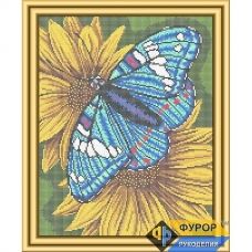 ФР-ЖБп3-026 Бабочка и цветок. Схема для вышивки бисером ТМ Фурор Рукоделия