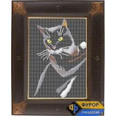 ФР-ЖБп4-002 Черный кот. Схема для вышивки бисером ТМ Фурор Рукоделия