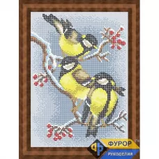 ФР-ЖБп4-028 Снегири. Схема для вышивки бисером ТМ Фурор Рукоделия