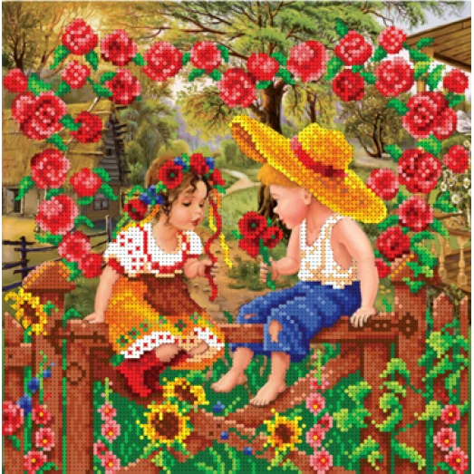 БИС-8014 "Первое знакомство". Схема для вышивки бисером Арт Лар